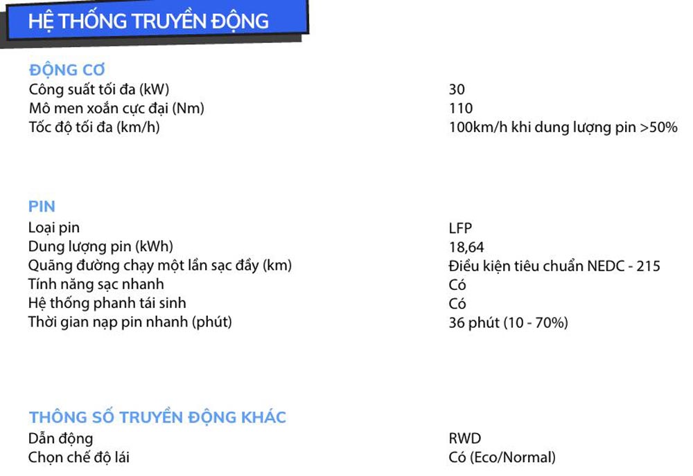Thông số kỹ thuật VinFast VF3 mới nhất 2026